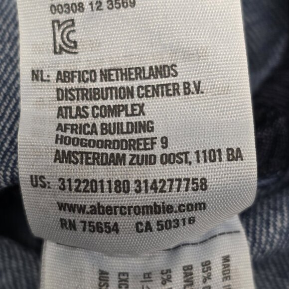 Y2K Style Hollister Bag Drawstring Denim Jean Backpack with Logo - Picture 4 of 8